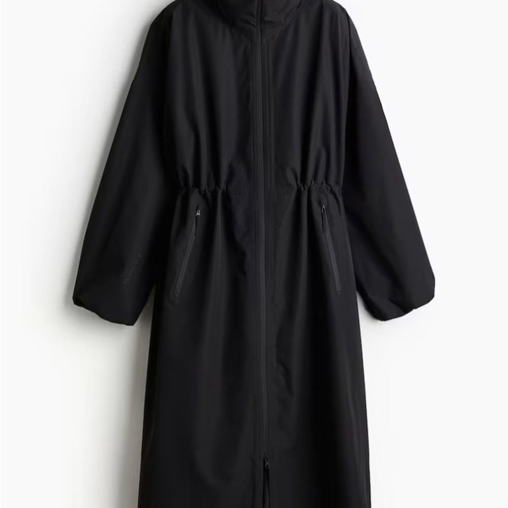 Black Long Hooded Coat